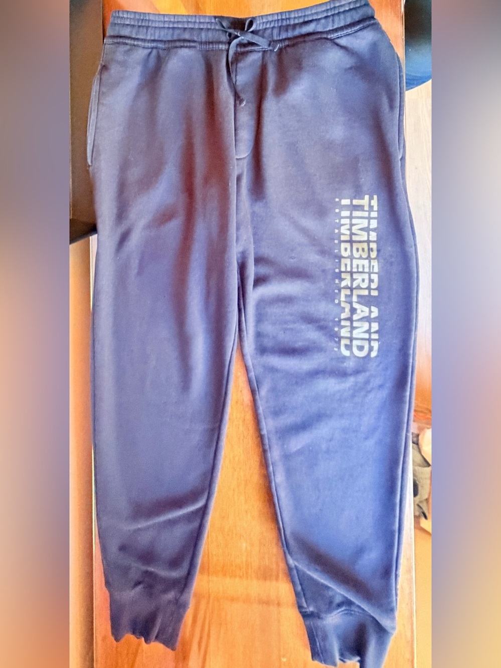 Timberland Men’s Navy Blue Logo Joggers